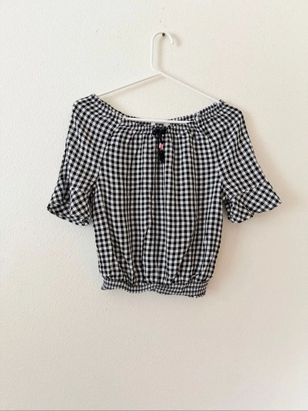 H&M Gingham crop top size 13-14